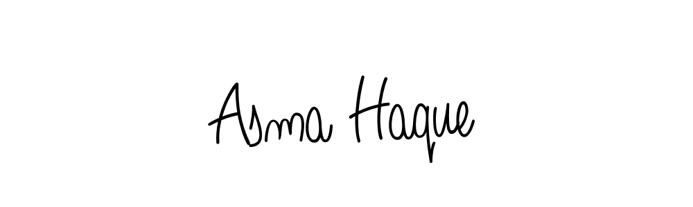 Make a beautiful signature design for name Asma Haque. With this signature (Angelique-Rose-font-FFP) style, you can create a handwritten signature for free. Asma Haque signature style 5 images and pictures png