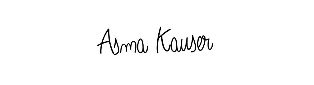 if you are searching for the best signature style for your name Asma Kauser. so please give up your signature search. here we have designed multiple signature styles  using Angelique-Rose-font-FFP. Asma Kauser signature style 5 images and pictures png