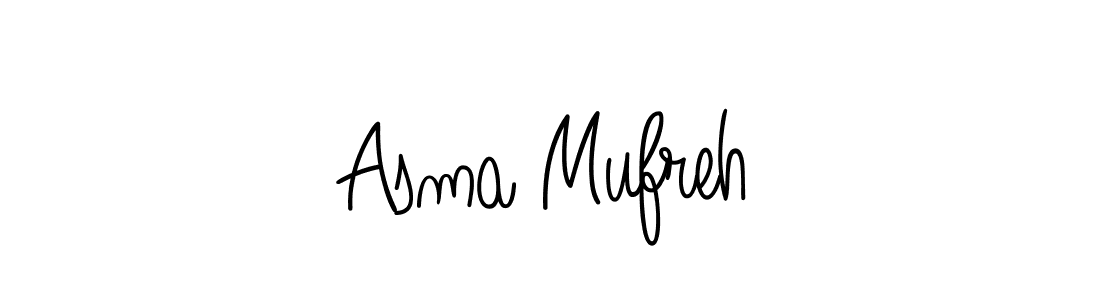 The best way (Angelique-Rose-font-FFP) to make a short signature is to pick only two or three words in your name. The name Asma Mufreh include a total of six letters. For converting this name. Asma Mufreh signature style 5 images and pictures png