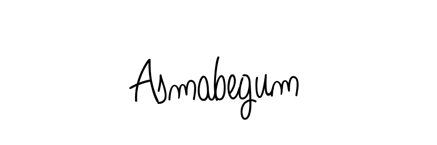 Asmabegum stylish signature style. Best Handwritten Sign (Angelique-Rose-font-FFP) for my name. Handwritten Signature Collection Ideas for my name Asmabegum. Asmabegum signature style 5 images and pictures png