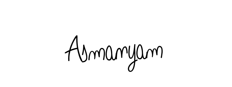 You should practise on your own different ways (Angelique-Rose-font-FFP) to write your name (Asmanyam) in signature. don't let someone else do it for you. Asmanyam signature style 5 images and pictures png