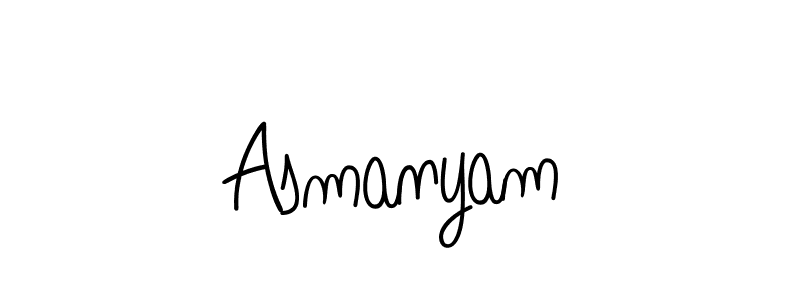 You should practise on your own different ways (Angelique-Rose-font-FFP) to write your name (Asmanyam) in signature. don't let someone else do it for you. Asmanyam signature style 5 images and pictures png