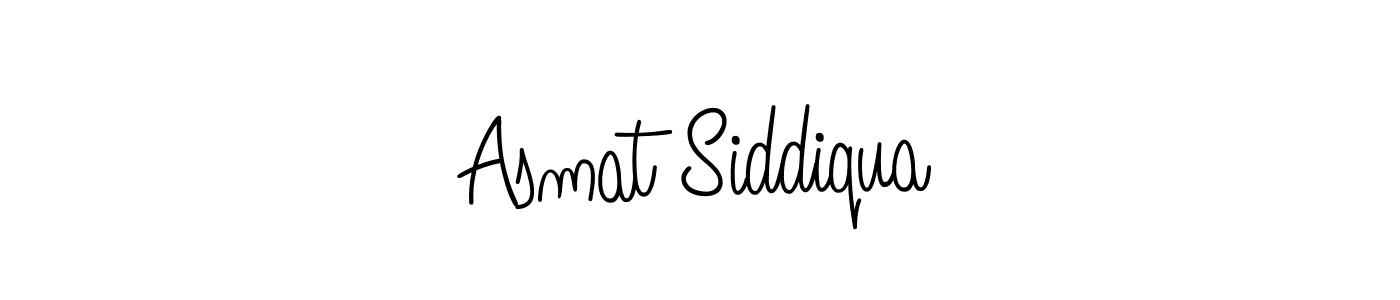 Also we have Asmat Siddiqua name is the best signature style. Create professional handwritten signature collection using Angelique-Rose-font-FFP autograph style. Asmat Siddiqua signature style 5 images and pictures png