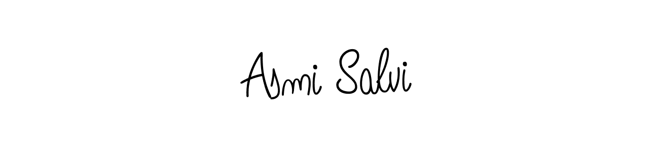 The best way (Angelique-Rose-font-FFP) to make a short signature is to pick only two or three words in your name. The name Asmi Salvi✨ include a total of six letters. For converting this name. Asmi Salvi✨ signature style 5 images and pictures png