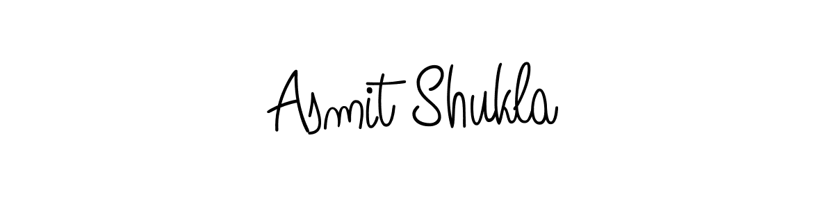 Use a signature maker to create a handwritten signature online. With this signature software, you can design (Angelique-Rose-font-FFP) your own signature for name Asmit Shukla. Asmit Shukla signature style 5 images and pictures png