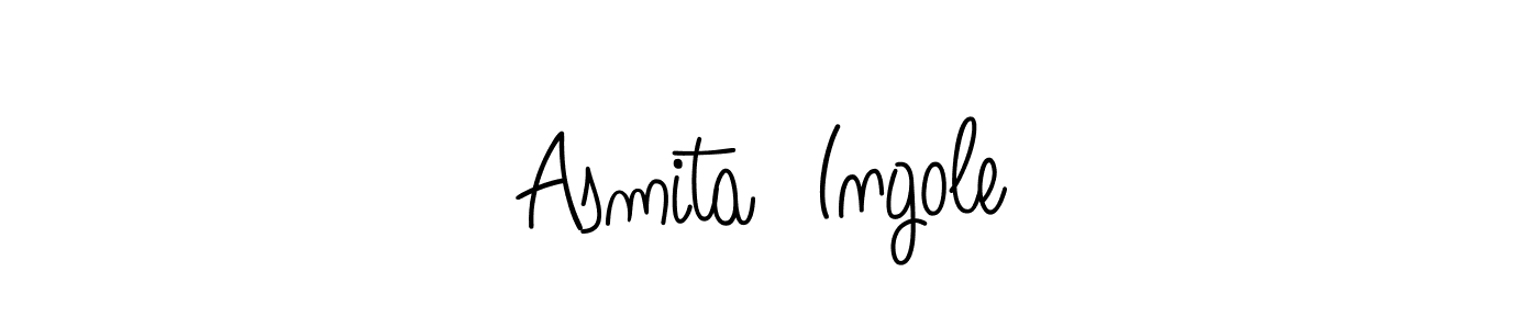 This is the best signature style for the Asmita  Ingole name. Also you like these signature font (Angelique-Rose-font-FFP). Mix name signature. Asmita  Ingole signature style 5 images and pictures png