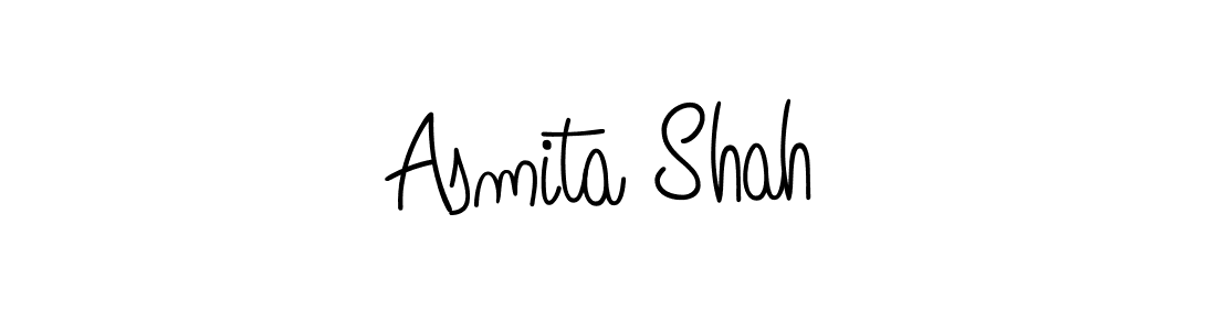 The best way (Angelique-Rose-font-FFP) to make a short signature is to pick only two or three words in your name. The name Asmita Shah include a total of six letters. For converting this name. Asmita Shah signature style 5 images and pictures png