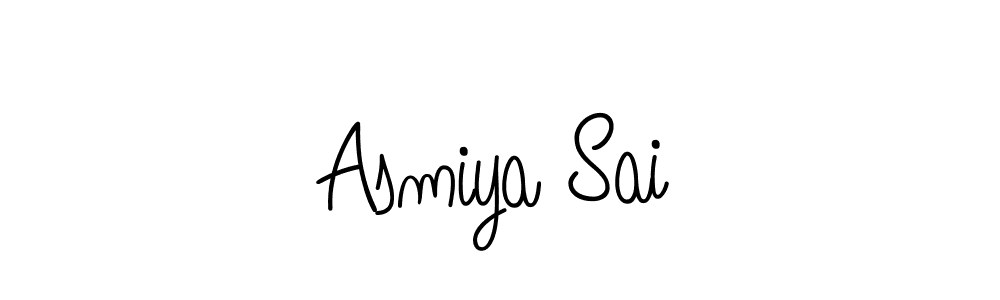 Use a signature maker to create a handwritten signature online. With this signature software, you can design (Angelique-Rose-font-FFP) your own signature for name Asmiya Sai. Asmiya Sai signature style 5 images and pictures png