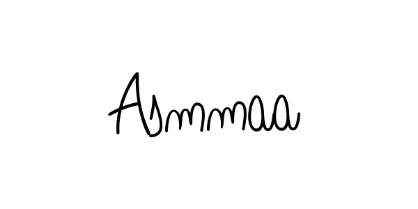 How to make Asmmaa name signature. Use Angelique-Rose-font-FFP style for creating short signs online. This is the latest handwritten sign. Asmmaa signature style 5 images and pictures png