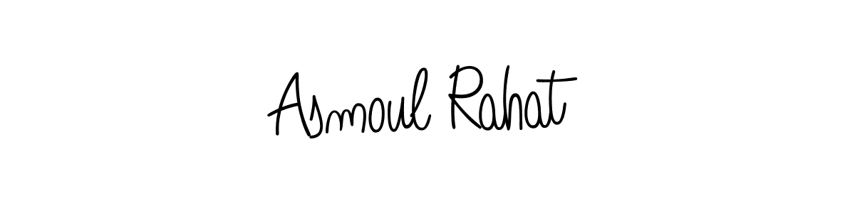 Use a signature maker to create a handwritten signature online. With this signature software, you can design (Angelique-Rose-font-FFP) your own signature for name Asmoul Rahat. Asmoul Rahat signature style 5 images and pictures png