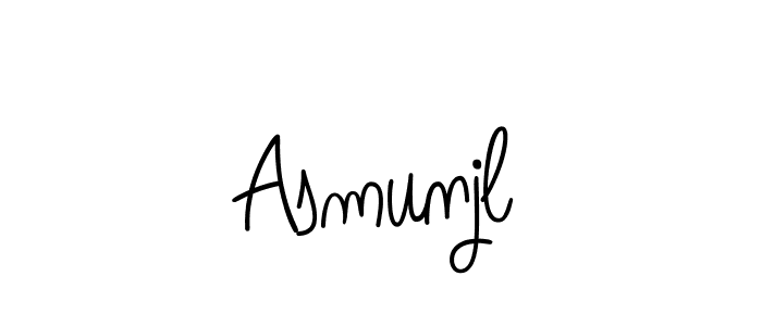 How to Draw Asmunjl signature style? Angelique-Rose-font-FFP is a latest design signature styles for name Asmunjl. Asmunjl signature style 5 images and pictures png