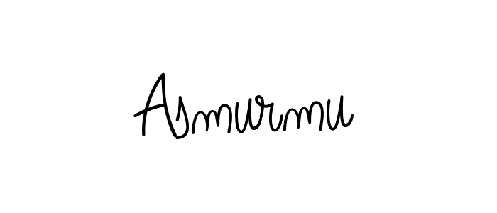 You should practise on your own different ways (Angelique-Rose-font-FFP) to write your name (Asmurmu) in signature. don't let someone else do it for you. Asmurmu signature style 5 images and pictures png