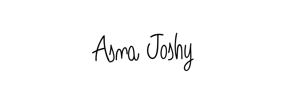 Use a signature maker to create a handwritten signature online. With this signature software, you can design (Angelique-Rose-font-FFP) your own signature for name Asna Joshy. Asna Joshy signature style 5 images and pictures png