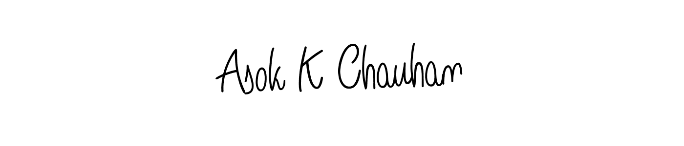 How to Draw Asok K Chauhan signature style? Angelique-Rose-font-FFP is a latest design signature styles for name Asok K Chauhan. Asok K Chauhan signature style 5 images and pictures png