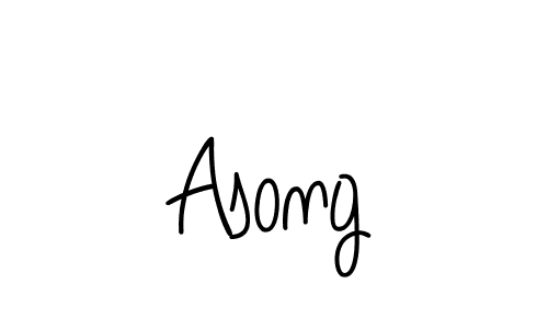 The best way (Angelique-Rose-font-FFP) to make a short signature is to pick only two or three words in your name. The name Asong include a total of six letters. For converting this name. Asong signature style 5 images and pictures png