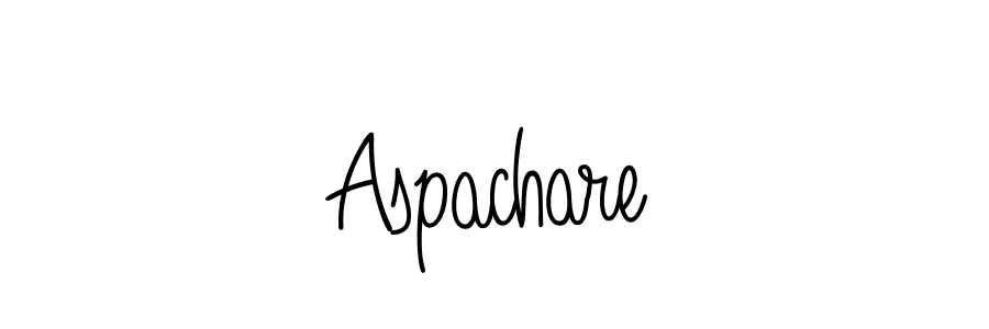 How to make Aspachare name signature. Use Angelique-Rose-font-FFP style for creating short signs online. This is the latest handwritten sign. Aspachare signature style 5 images and pictures png