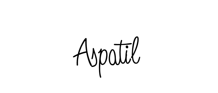 Create a beautiful signature design for name Aspatil. With this signature (Angelique-Rose-font-FFP) fonts, you can make a handwritten signature for free. Aspatil signature style 5 images and pictures png