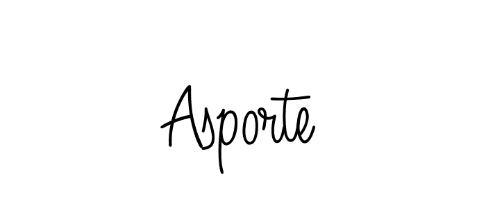 How to make Asporte name signature. Use Angelique-Rose-font-FFP style for creating short signs online. This is the latest handwritten sign. Asporte signature style 5 images and pictures png