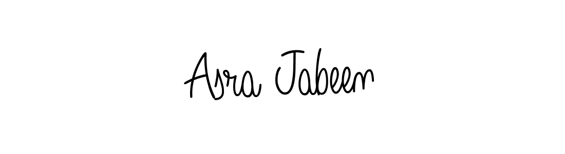 The best way (Angelique-Rose-font-FFP) to make a short signature is to pick only two or three words in your name. The name Asra Jabeen include a total of six letters. For converting this name. Asra Jabeen signature style 5 images and pictures png