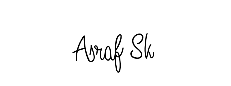 You should practise on your own different ways (Angelique-Rose-font-FFP) to write your name (Asraf Sk) in signature. don't let someone else do it for you. Asraf Sk signature style 5 images and pictures png