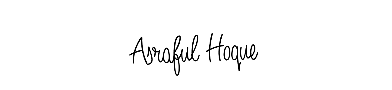 How to make Asraful Hoque name signature. Use Angelique-Rose-font-FFP style for creating short signs online. This is the latest handwritten sign. Asraful Hoque signature style 5 images and pictures png