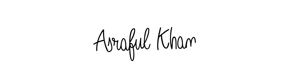 Use a signature maker to create a handwritten signature online. With this signature software, you can design (Angelique-Rose-font-FFP) your own signature for name Asraful Khan. Asraful Khan signature style 5 images and pictures png