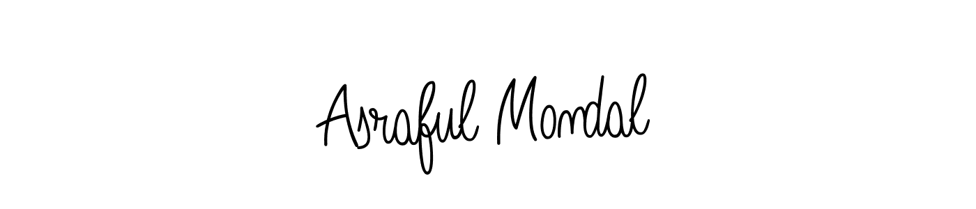 The best way (Angelique-Rose-font-FFP) to make a short signature is to pick only two or three words in your name. The name Asraful Mondal include a total of six letters. For converting this name. Asraful Mondal signature style 5 images and pictures png