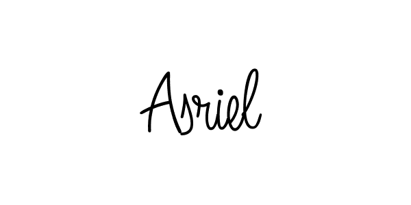 You should practise on your own different ways (Angelique-Rose-font-FFP) to write your name (Asriel) in signature. don't let someone else do it for you. Asriel signature style 5 images and pictures png