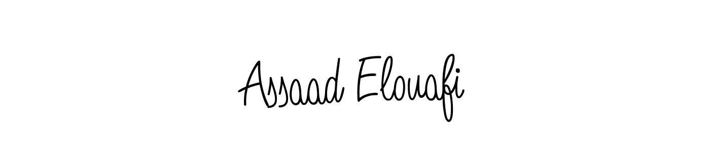Design your own signature with our free online signature maker. With this signature software, you can create a handwritten (Angelique-Rose-font-FFP) signature for name Assaad Elouafi. Assaad Elouafi signature style 5 images and pictures png