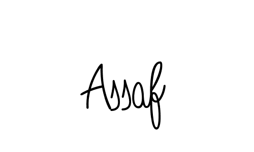 Use a signature maker to create a handwritten signature online. With this signature software, you can design (Angelique-Rose-font-FFP) your own signature for name Assaf. Assaf signature style 5 images and pictures png