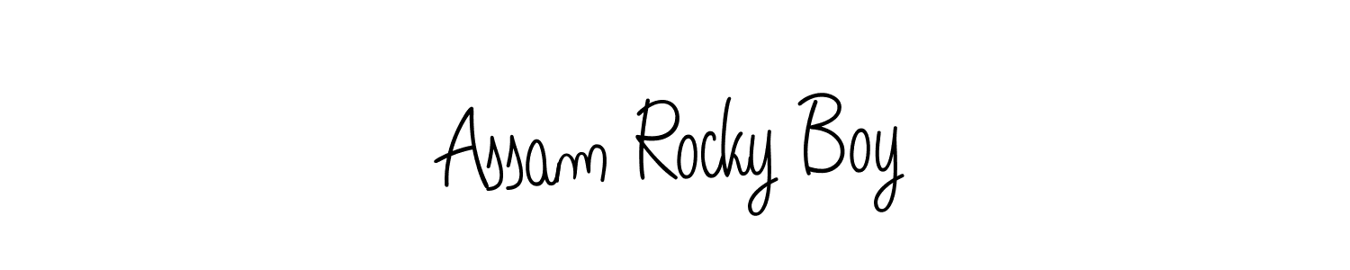 It looks lik you need a new signature style for name Assam Rocky Boy. Design unique handwritten (Angelique-Rose-font-FFP) signature with our free signature maker in just a few clicks. Assam Rocky Boy signature style 5 images and pictures png
