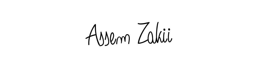How to make Assem Zakii signature? Angelique-Rose-font-FFP is a professional autograph style. Create handwritten signature for Assem Zakii name. Assem Zakii signature style 5 images and pictures png
