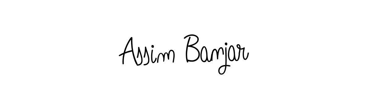 The best way (Angelique-Rose-font-FFP) to make a short signature is to pick only two or three words in your name. The name Assim Banjar include a total of six letters. For converting this name. Assim Banjar signature style 5 images and pictures png