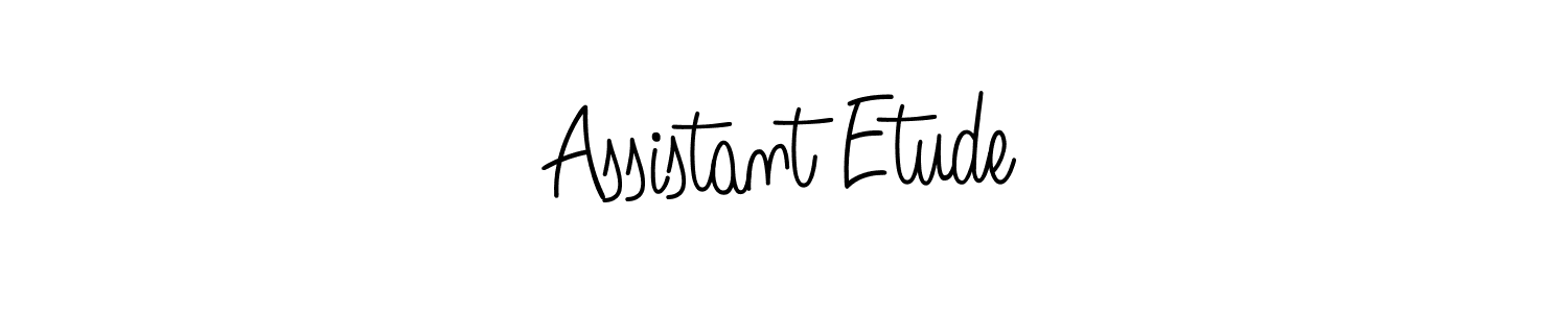 Make a beautiful signature design for name Assistant Etude. With this signature (Angelique-Rose-font-FFP) style, you can create a handwritten signature for free. Assistant Etude signature style 5 images and pictures png