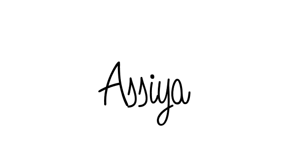 Assiya stylish signature style. Best Handwritten Sign (Angelique-Rose-font-FFP) for my name. Handwritten Signature Collection Ideas for my name Assiya. Assiya signature style 5 images and pictures png
