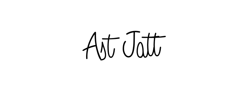 Create a beautiful signature design for name Ast Jatt. With this signature (Angelique-Rose-font-FFP) fonts, you can make a handwritten signature for free. Ast Jatt signature style 5 images and pictures png