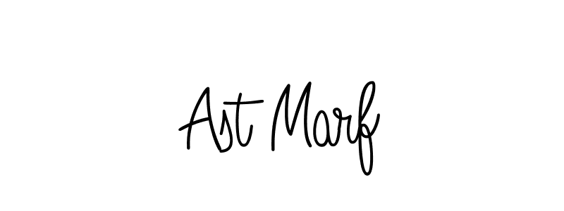 How to make Ast Marf name signature. Use Angelique-Rose-font-FFP style for creating short signs online. This is the latest handwritten sign. Ast Marf signature style 5 images and pictures png