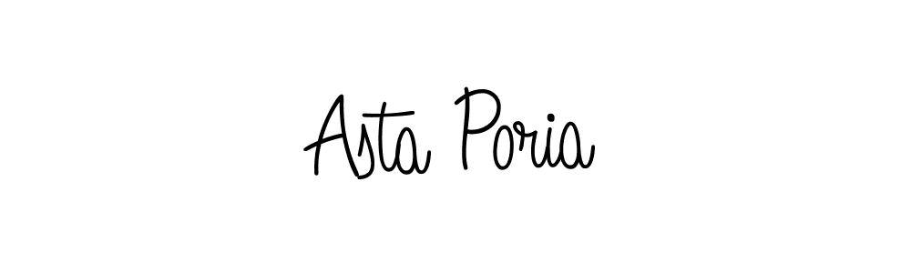 Asta Poria stylish signature style. Best Handwritten Sign (Angelique-Rose-font-FFP) for my name. Handwritten Signature Collection Ideas for my name Asta Poria. Asta Poria signature style 5 images and pictures png