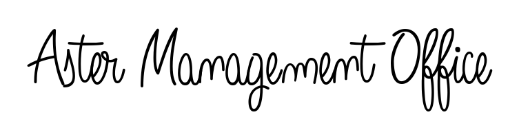You should practise on your own different ways (Angelique-Rose-font-FFP) to write your name (Aster Management Office) in signature. Don't let someone else do it for you. Aster Management Office signature style 5 images and pictures png