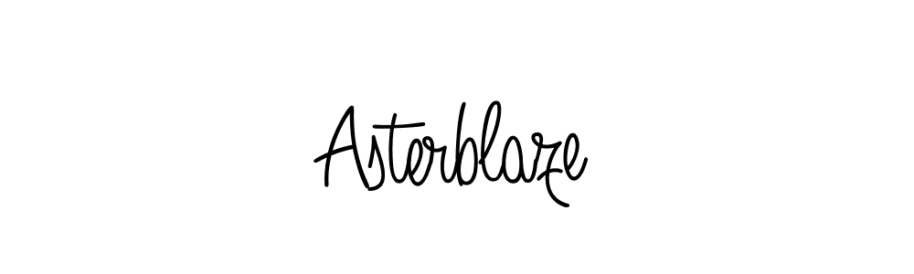 The best way (Angelique-Rose-font-FFP) to make a short signature is to pick only two or three words in your name. The name Asterblaze include a total of six letters. For converting this name. Asterblaze signature style 5 images and pictures png