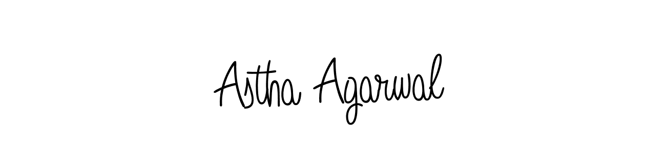 How to make Astha Agarwal name signature. Use Angelique-Rose-font-FFP style for creating short signs online. This is the latest handwritten sign. Astha Agarwal signature style 5 images and pictures png