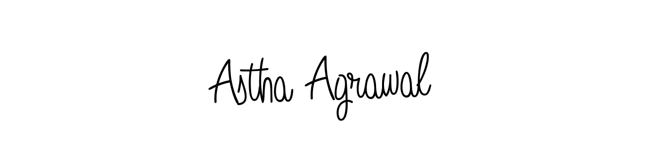 Use a signature maker to create a handwritten signature online. With this signature software, you can design (Angelique-Rose-font-FFP) your own signature for name Astha Agrawal. Astha Agrawal signature style 5 images and pictures png