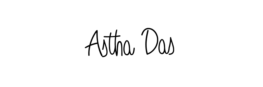 Use a signature maker to create a handwritten signature online. With this signature software, you can design (Angelique-Rose-font-FFP) your own signature for name Astha Das. Astha Das signature style 5 images and pictures png