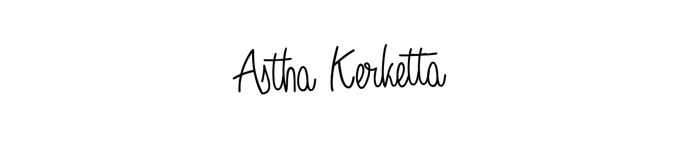 Astha Kerketta stylish signature style. Best Handwritten Sign (Angelique-Rose-font-FFP) for my name. Handwritten Signature Collection Ideas for my name Astha Kerketta. Astha Kerketta signature style 5 images and pictures png