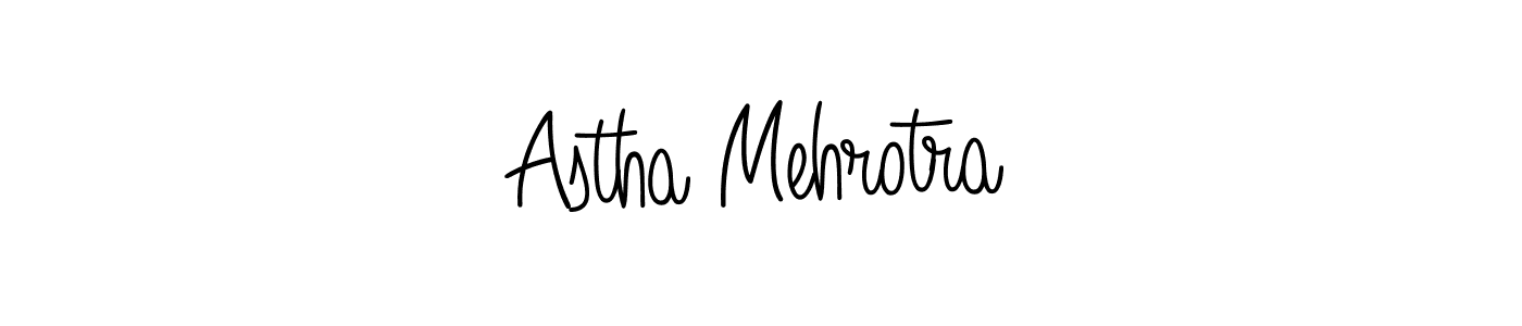 Design your own signature with our free online signature maker. With this signature software, you can create a handwritten (Angelique-Rose-font-FFP) signature for name Astha Mehrotra. Astha Mehrotra signature style 5 images and pictures png