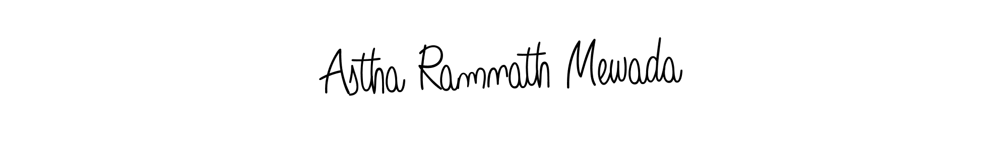 Use a signature maker to create a handwritten signature online. With this signature software, you can design (Angelique-Rose-font-FFP) your own signature for name Astha Ramnath Mewada. Astha Ramnath Mewada signature style 5 images and pictures png