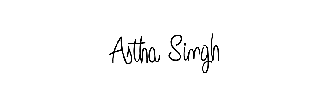 The best way (Angelique-Rose-font-FFP) to make a short signature is to pick only two or three words in your name. The name Astha Singh include a total of six letters. For converting this name. Astha Singh signature style 5 images and pictures png