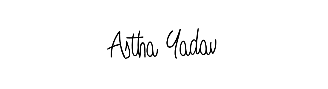 Astha Yadav stylish signature style. Best Handwritten Sign (Angelique-Rose-font-FFP) for my name. Handwritten Signature Collection Ideas for my name Astha Yadav. Astha Yadav signature style 5 images and pictures png