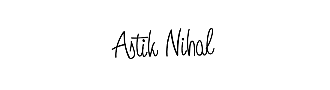 How to Draw Astik Nihal signature style? Angelique-Rose-font-FFP is a latest design signature styles for name Astik Nihal. Astik Nihal signature style 5 images and pictures png