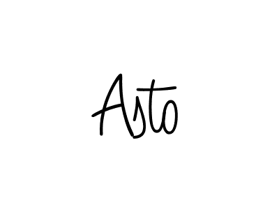 Use a signature maker to create a handwritten signature online. With this signature software, you can design (Angelique-Rose-font-FFP) your own signature for name Asto. Asto signature style 5 images and pictures png